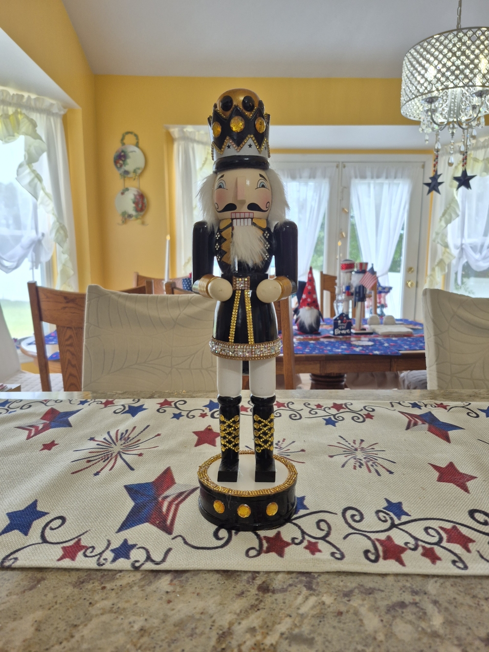 Black and Gold Decorative Nutcracker Soldier